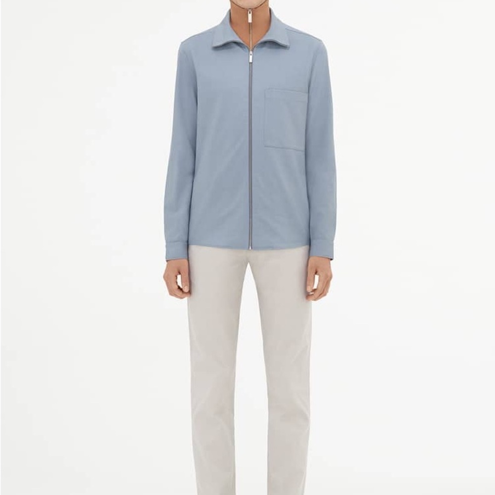 COS Knit Blazer Peach Colour Stretchy Double Direction Zipper Minimalistic SizeS